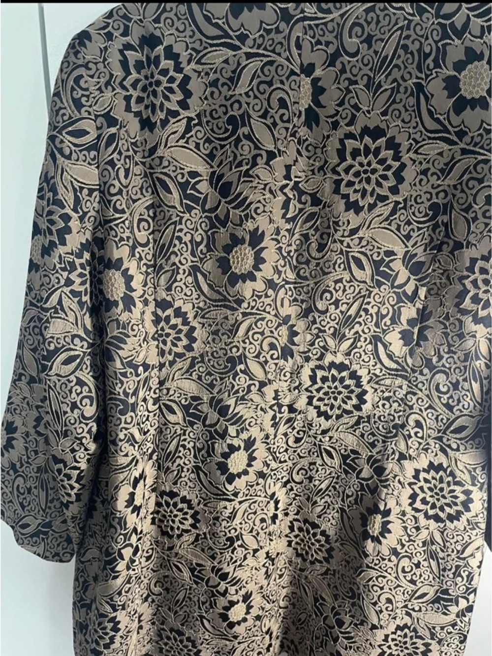 Embellished Floral Brocade Jacket - Gold & Black - Picture 5 of 8